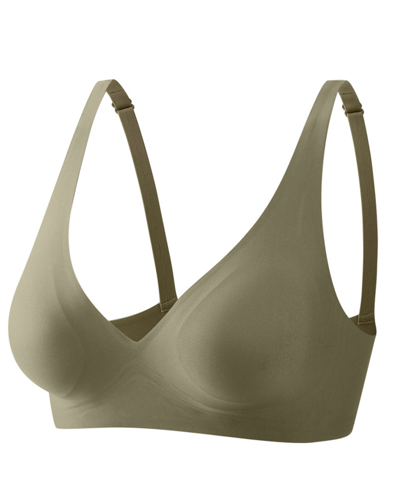 

Seamless Basics Padded Wireless Bra, Green