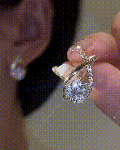 

1Pair Rhinestone Cross Mermaid Tail Earrings, Gold