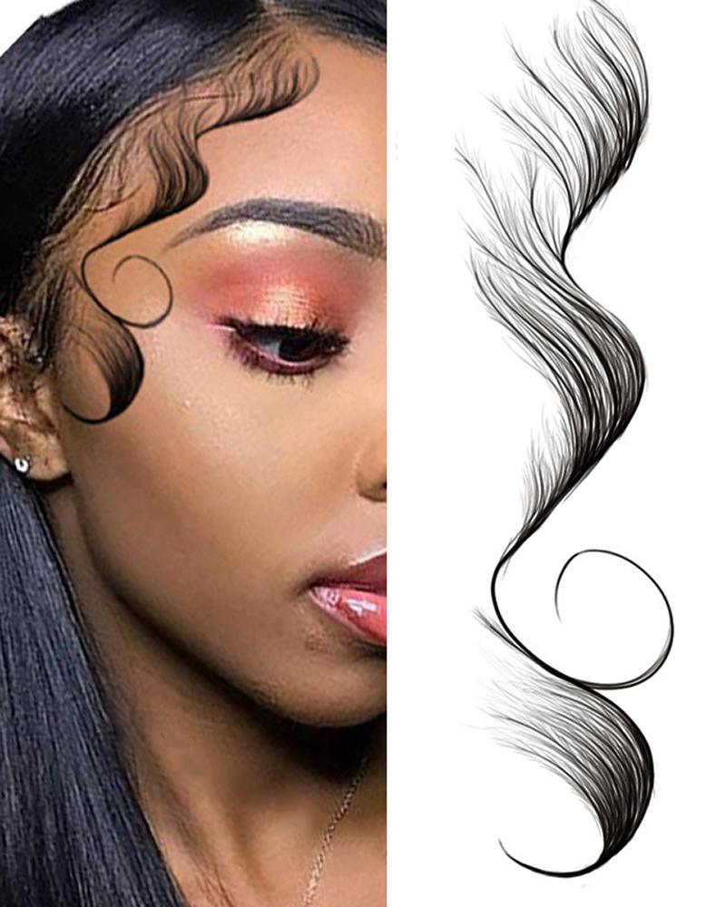 

Fake Curly Hair Edges Tatto Stickers, Style5