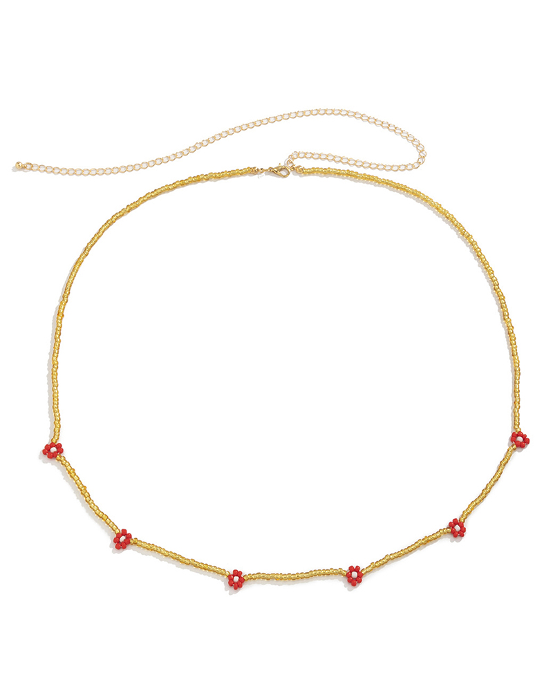 

1pcs Beaded Daisy Pattern Waist Chain, Style6