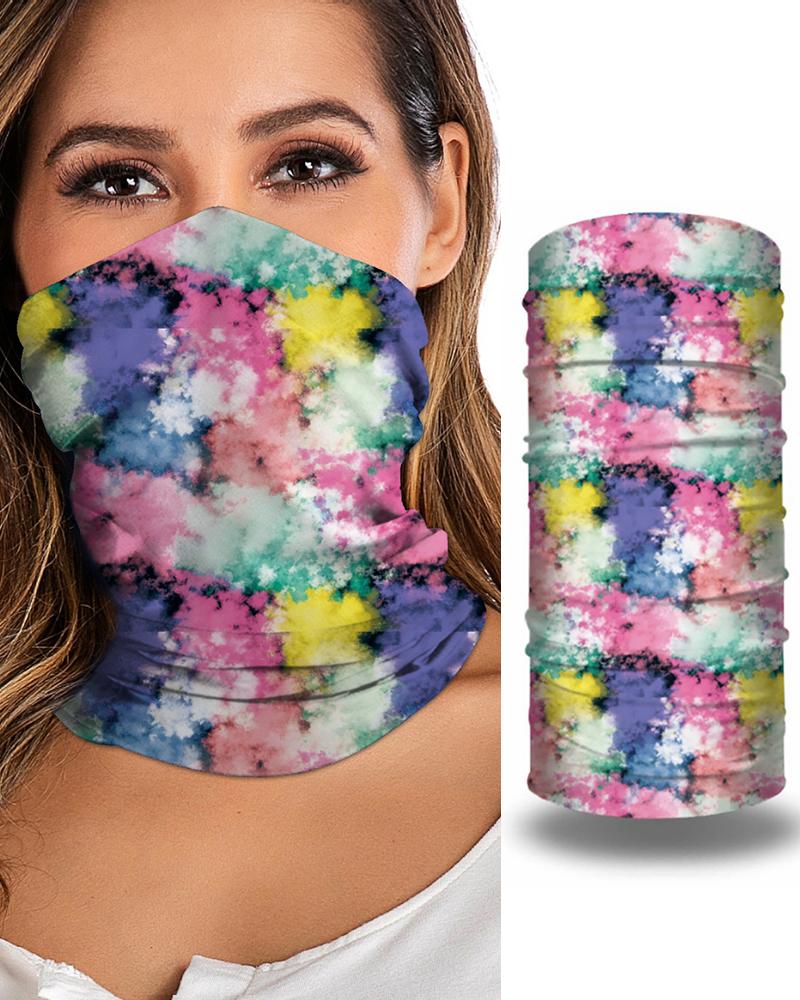 

Print Breathable Face Bandana Magic Scarf Headwrap Balaclava, Pink