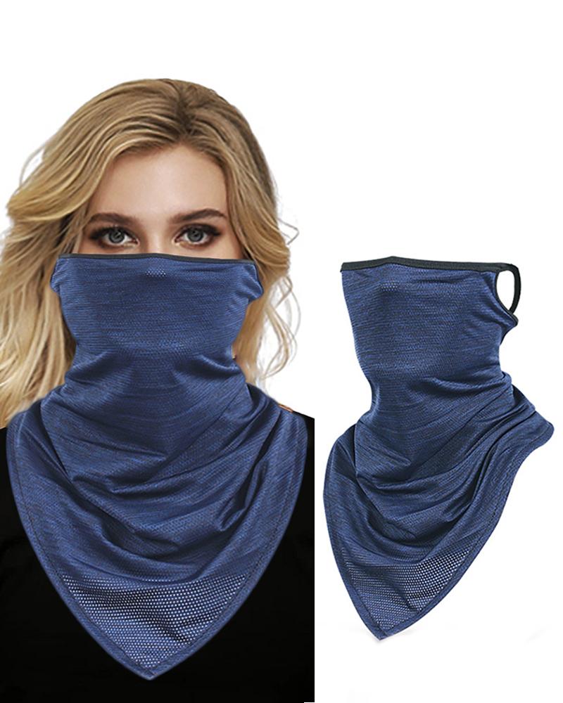 

Solid Breathable Face Cover Windproof Motorcycling Dust Outdoors, Dark blue