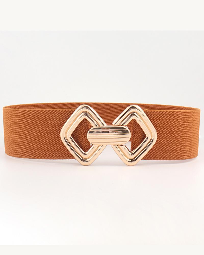 

Fashionable Elastic Wide Belt, Light brown