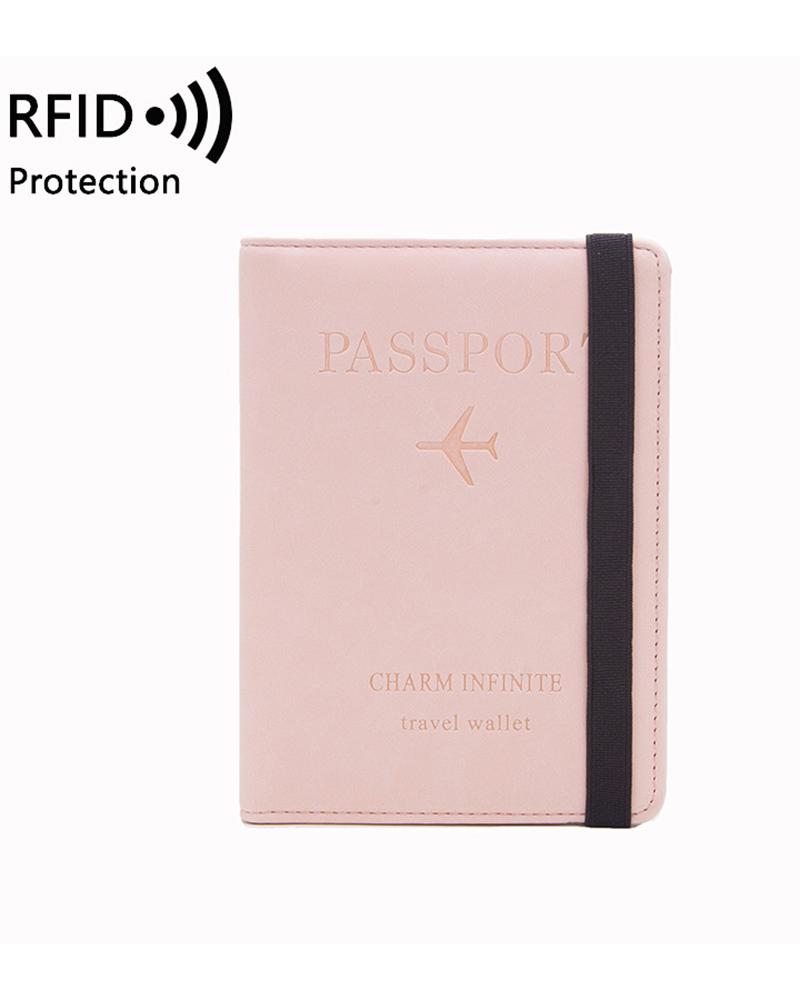 

Passport Holder Cover Wallet Card Case Travel Document Organizer, Pink