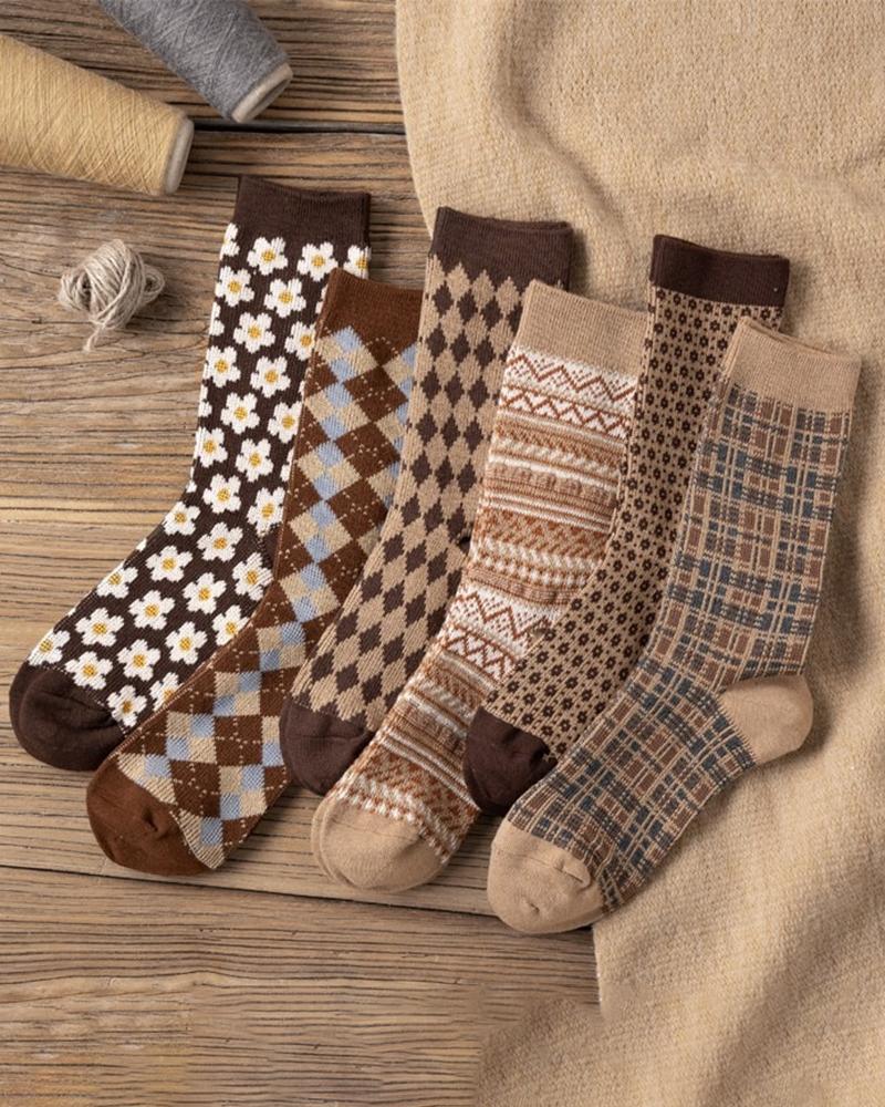 

1Pair Vintage Thick Warm Socks, Style6