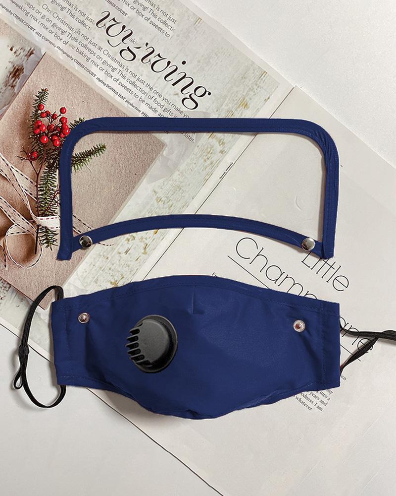 

Detachable Valve Face Mask With Eyes Shield, Dark blue