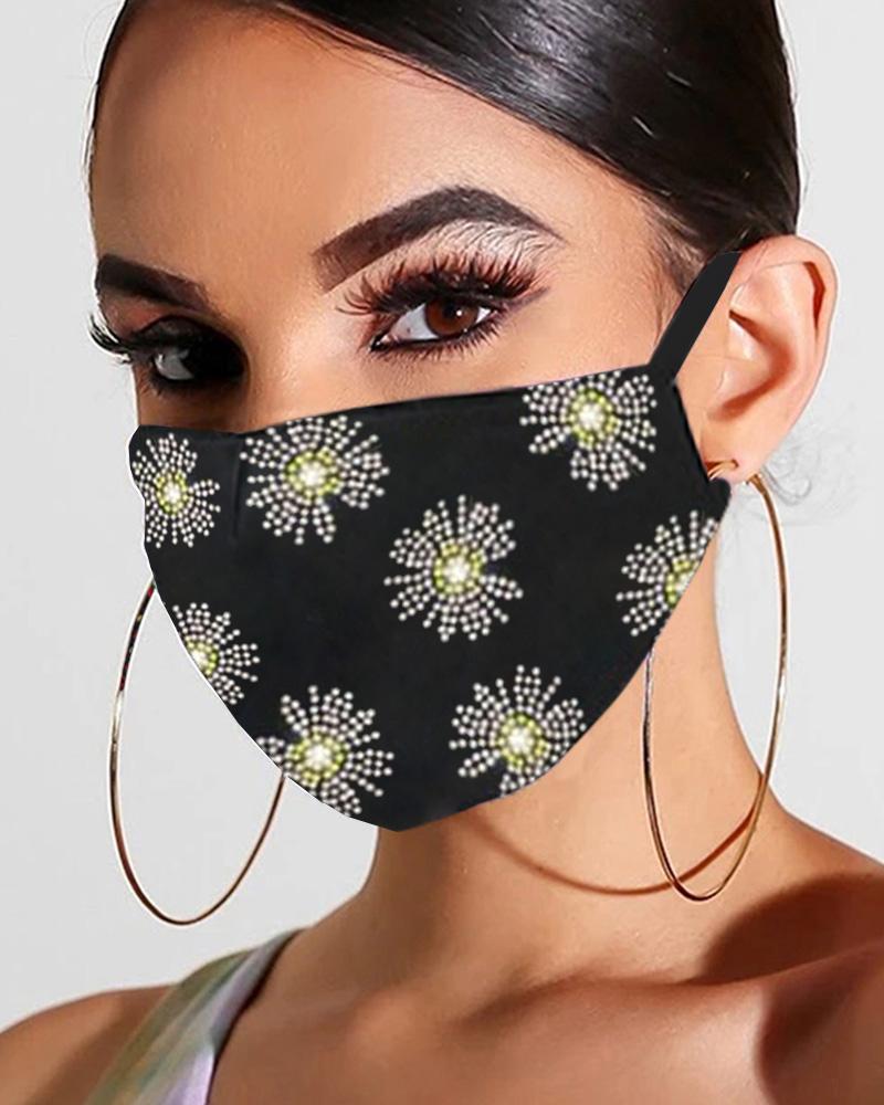 

Glitter Studded Breathable Mouth Mask Reusable, Style8