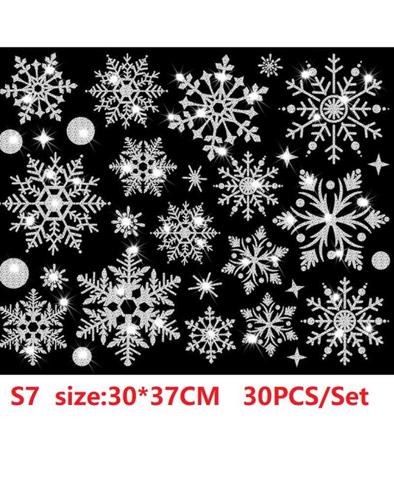 

1Sheet Christmas Snowflake Glitter Window Sticker, Style7