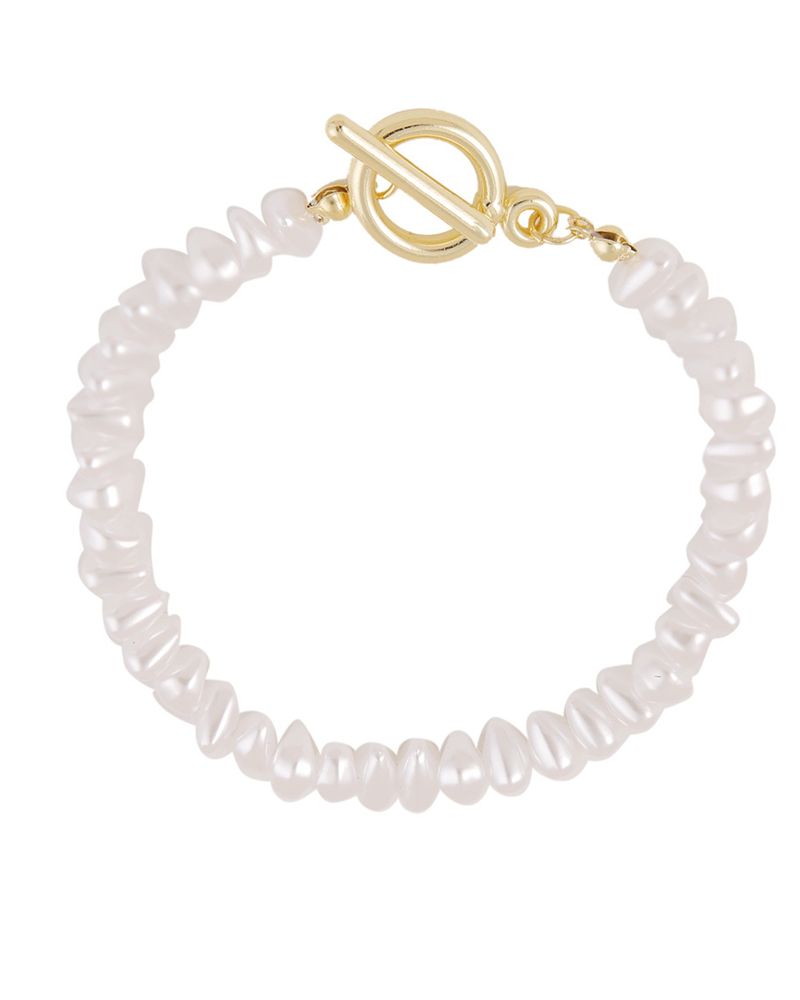 

1pcs Bohemian Chain Beaded Decor Heart Coin Pendant Bracelet, Style7