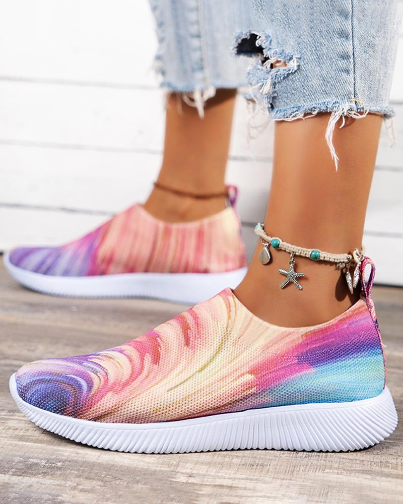 

Colorblock Slip On Sneakers, Multicolor