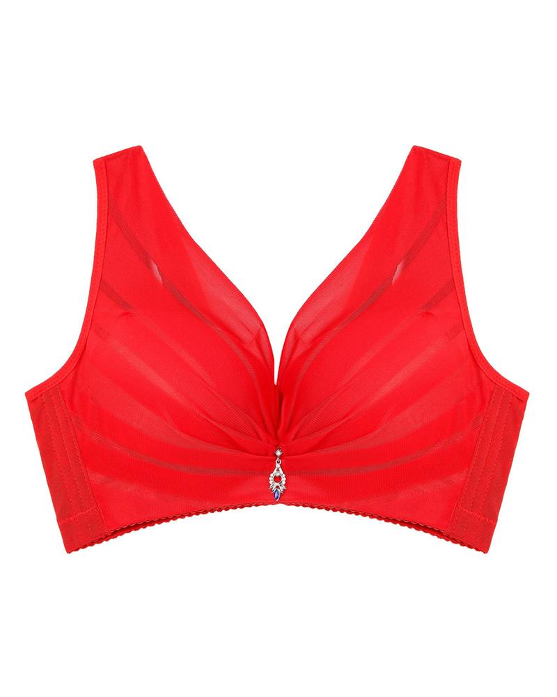 

Metal Decor Push Up Bralette, Orange