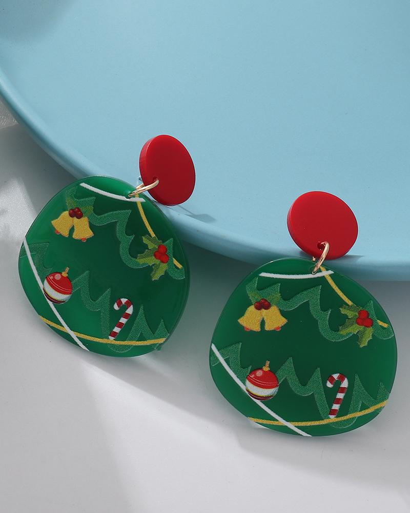 

1Pair Christmas Snowflake Tree Elk Drop Earrings, Style5