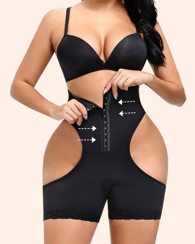 

Plus Size High Waist Body Shaper Underwear Postpartum Tummy Control Shapewear Butt Lifting Panty, Black