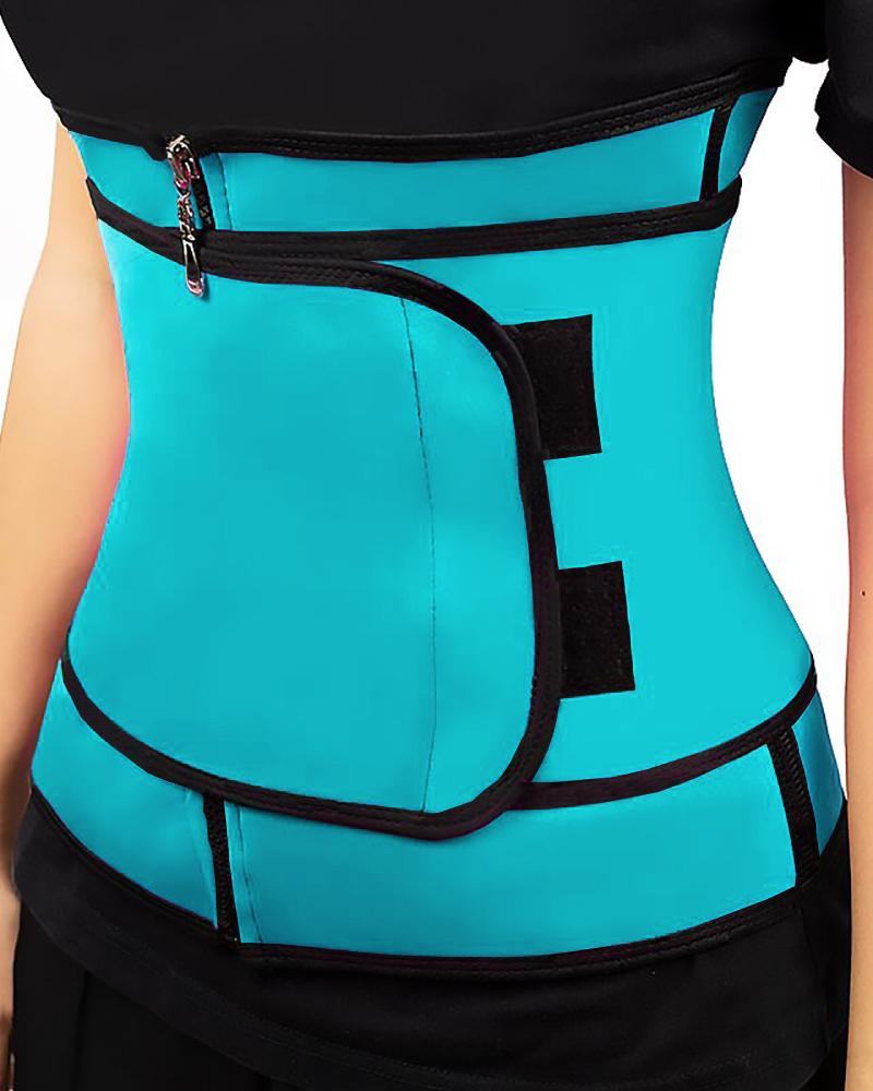 

Waist Trainer Thermo Sweat Belt Tummy Body Shaper, Blue