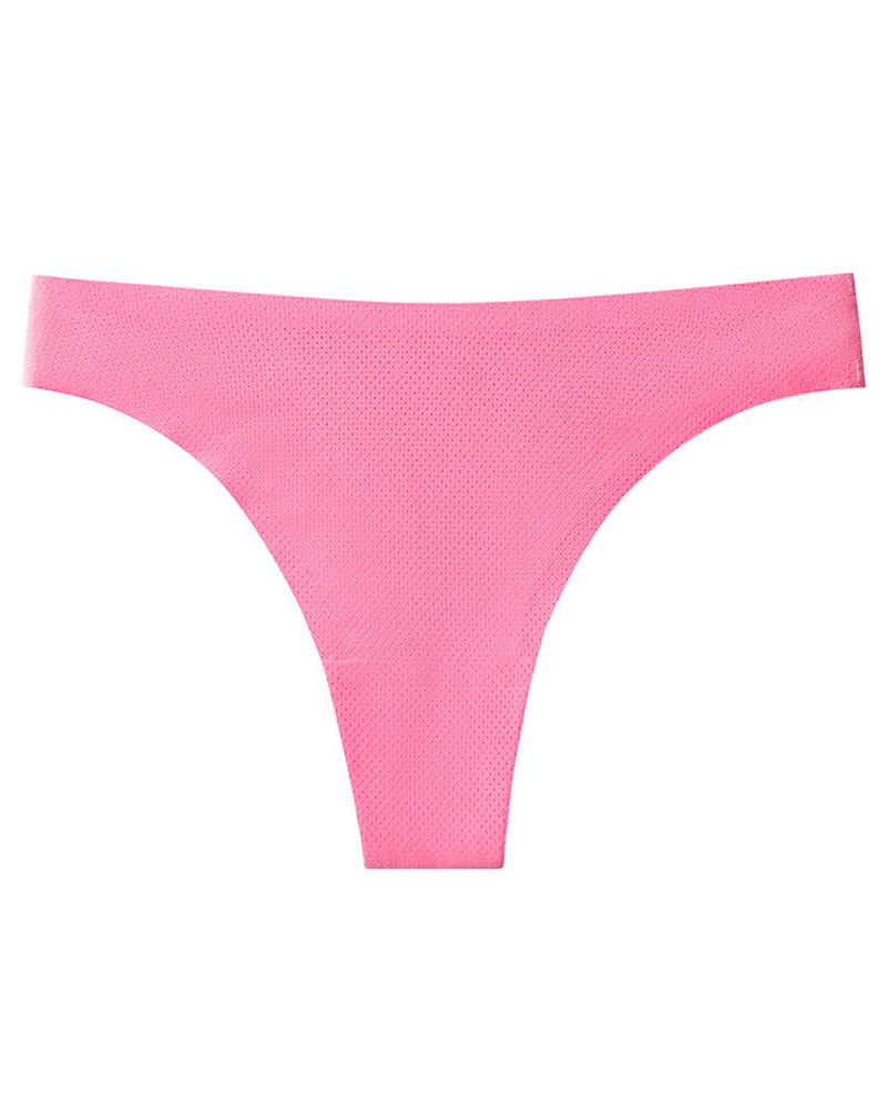 

Skinny Low Waist Ice Seamless Panties, Pink