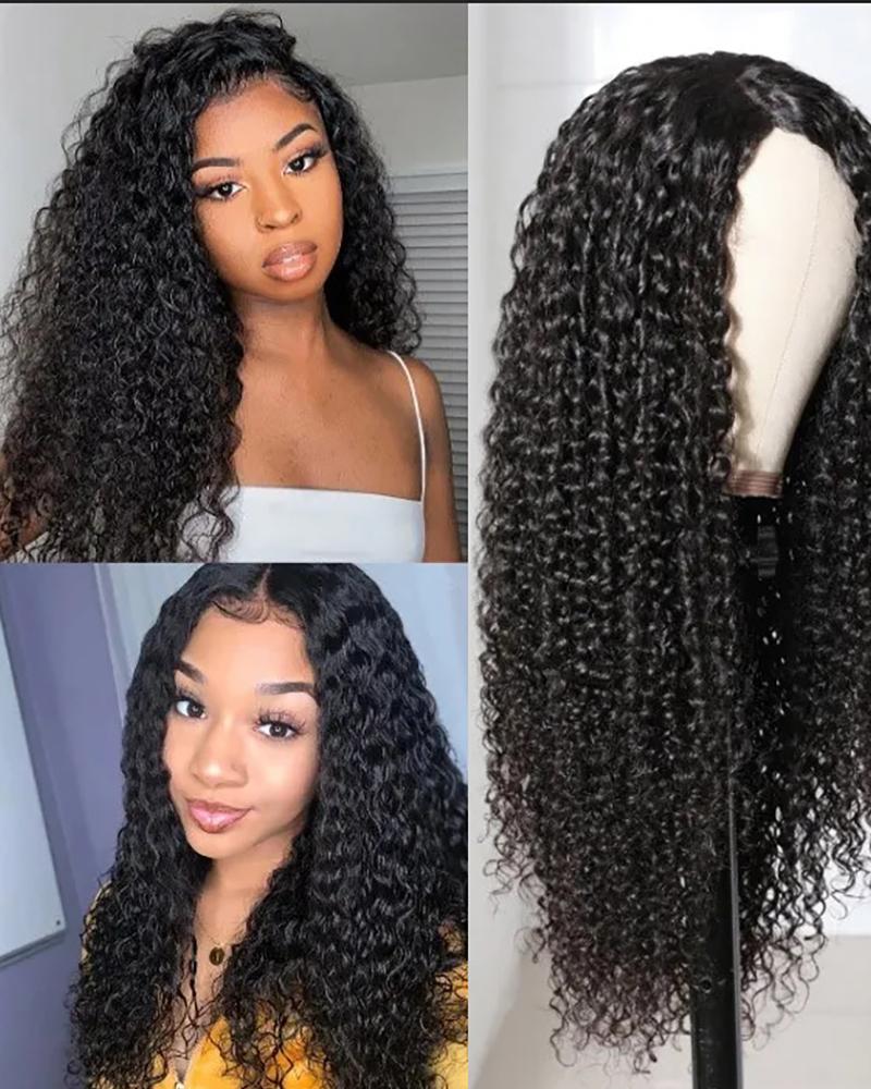 

Heat Resistant Synthetic Hair Wig Long Wavy Wigs Wave Long Curly, Black