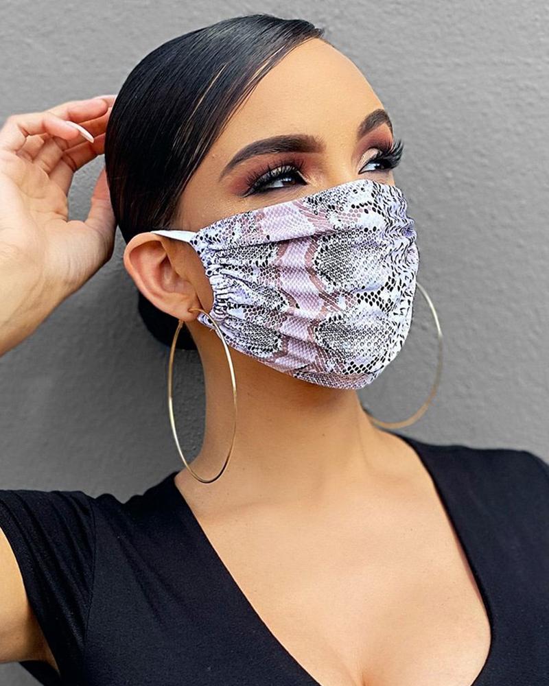 

Snakeskin Breathable Mouth M .a. s. k Washable And Reusable, Gray