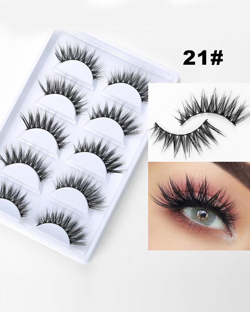 

5 Pairs 3D Natural Curly False Eyelashes, Style3