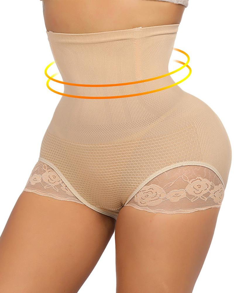 

Seamless Shaping Panty Lace Butt Lifter With 4 Bones, Nude