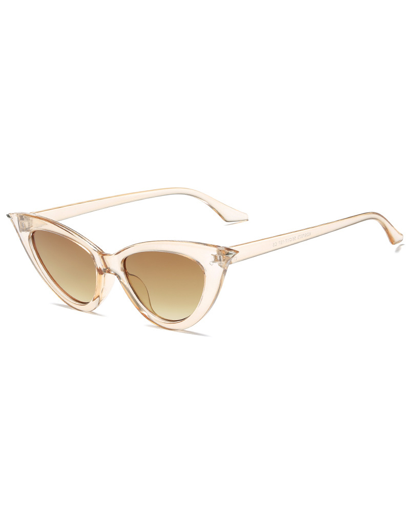 

1Pair Cat Eye Frame Vintage Sunglasses, Champagne