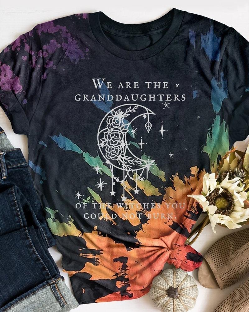 

Halloween Graphic Letter Print Casual T-shirt, Black