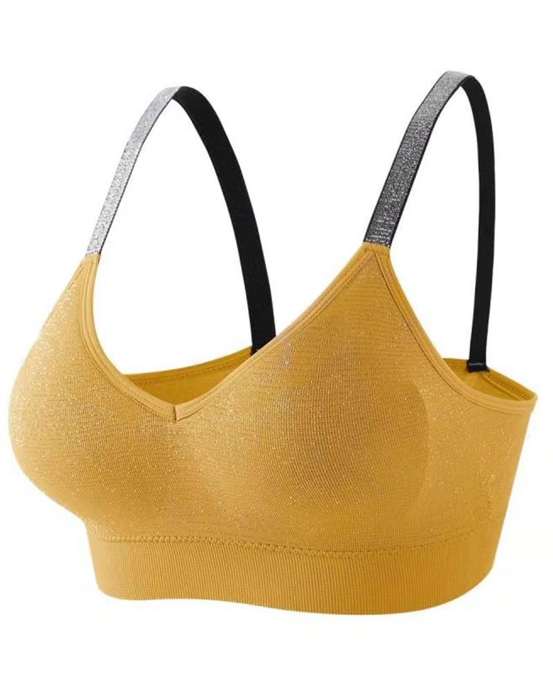 

Glitter Tape Patch Full Coverage Bra, Yellow
