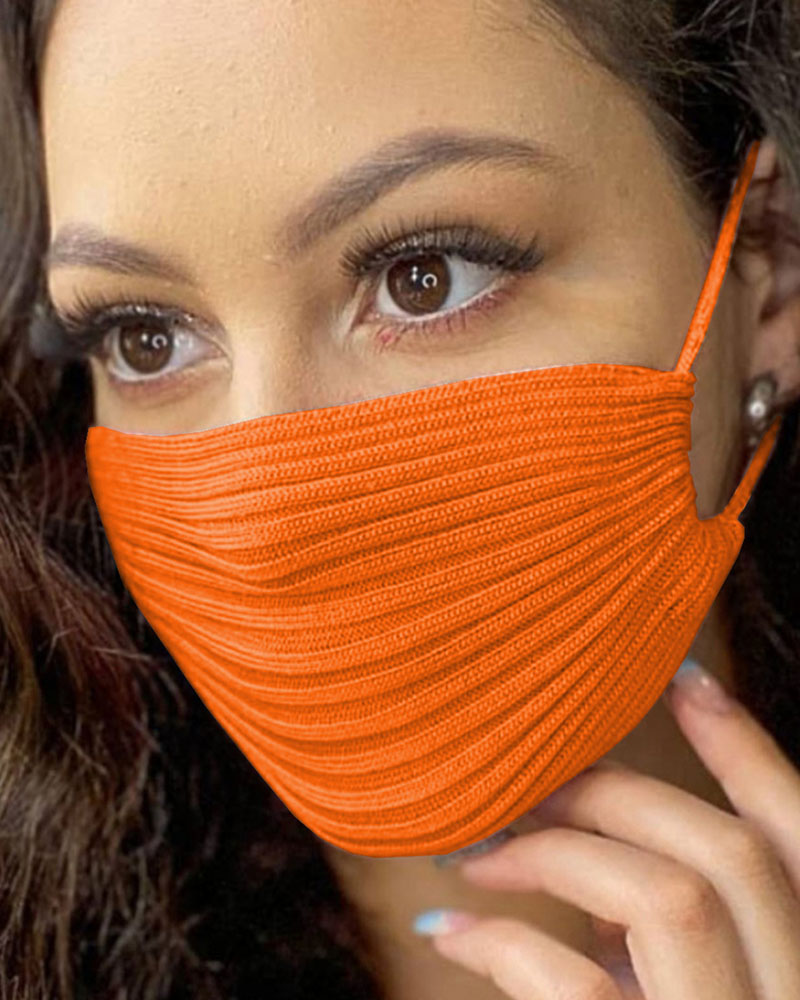 

Breathable Plain Cotton Face Mask, Orange