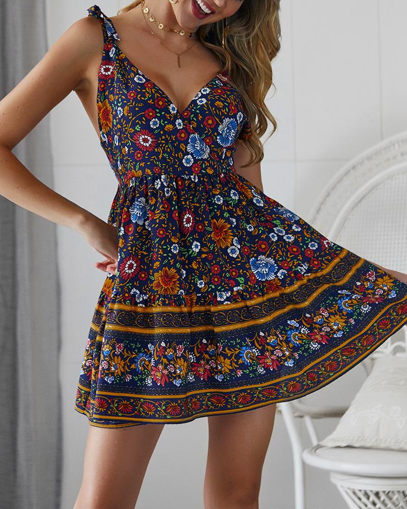 

Bohemian Cami Flt & Flare Dress, Black