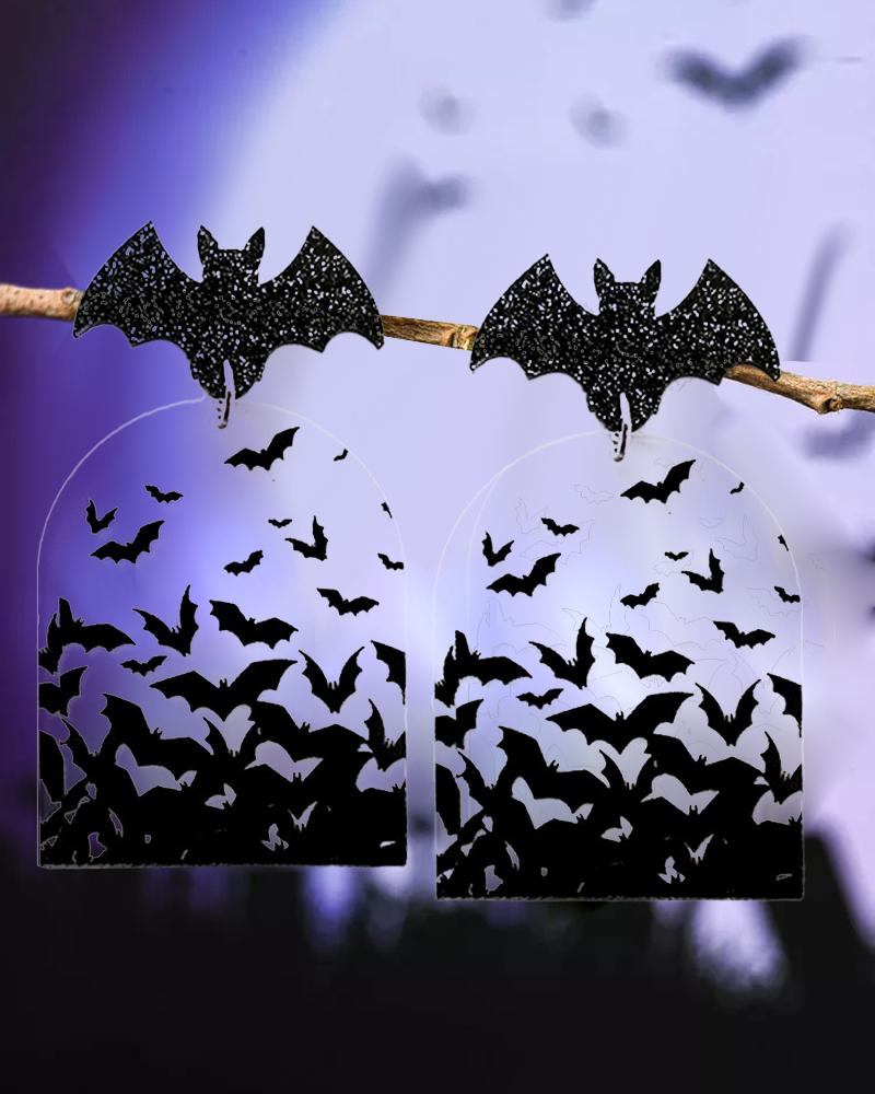 

1Pair Halloween Bat Dangle Drop Earrings, Style2