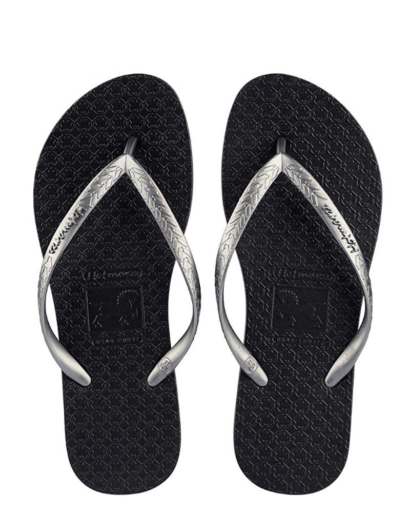 

Plain Toe Post Flip Flops, Black