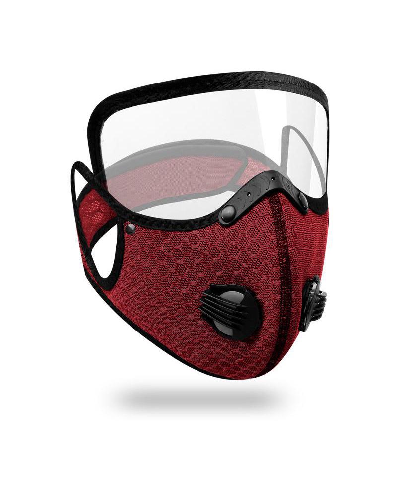 

Activated Carbon Filter Bicycle Anti-dust Mask, Wine red