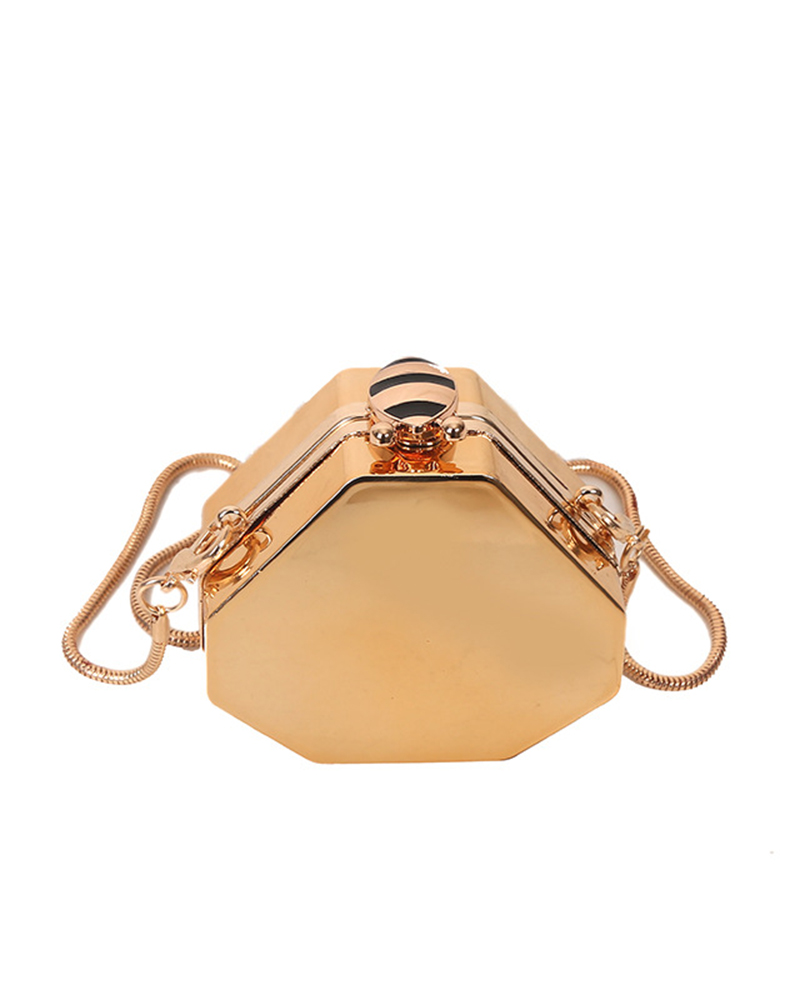 

Geometric-shaped Chain Strap Mini Shoulder Bag, Style3