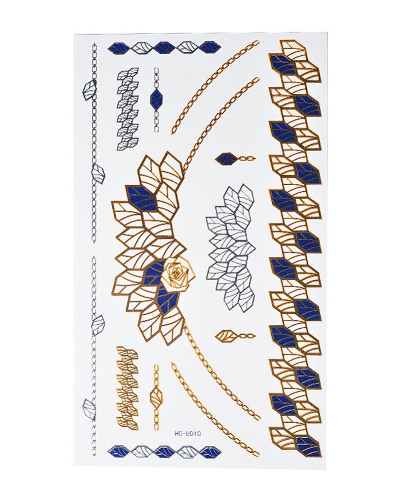 

Geometric Graphic Tribal Waterproof Body Art Temporary Tattoo Stickers, Style5