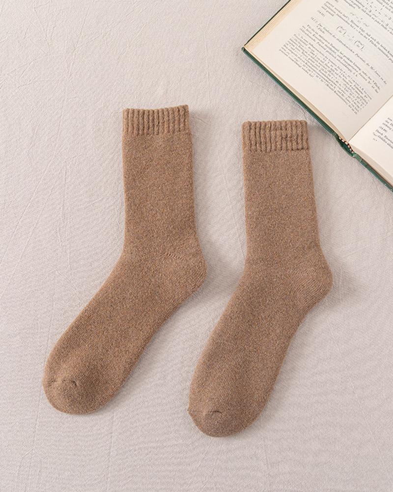 

1Pair Fleece Lined Thermal Socks, Coffee