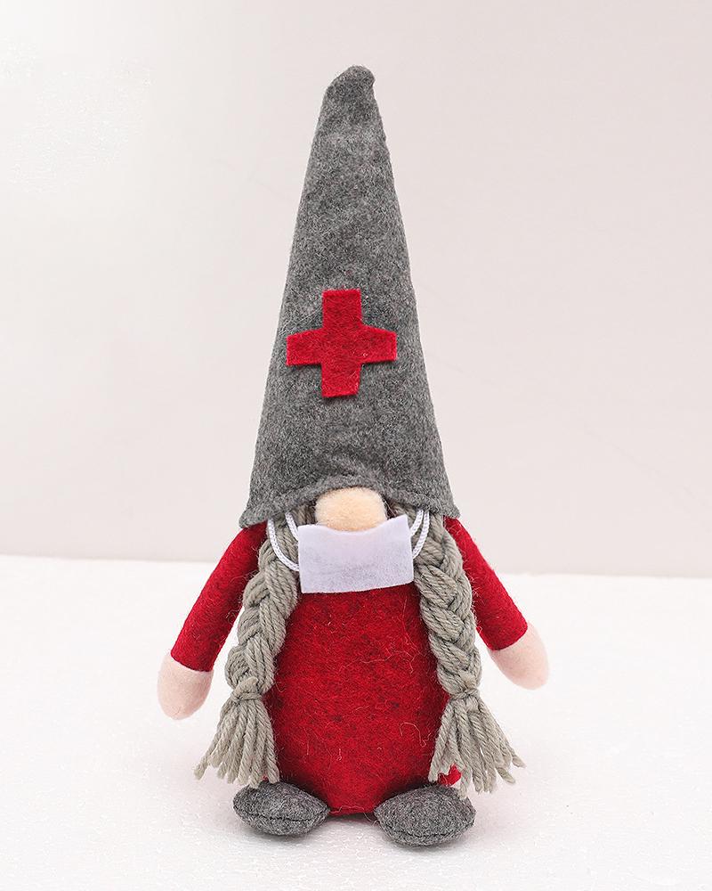 

Gnome Doll Xmas Elves Doctor Nurse Faceless Santa Claus Christmas Ornament, Style2