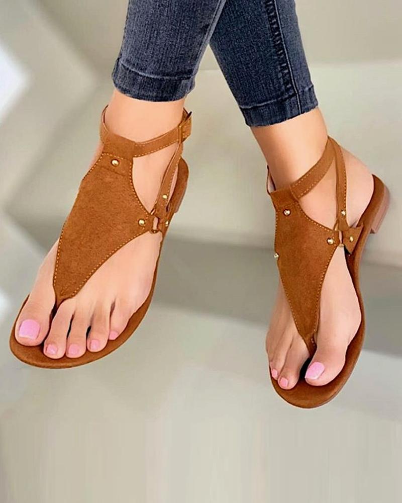 

Roman Flip Flop Sandals, Brown