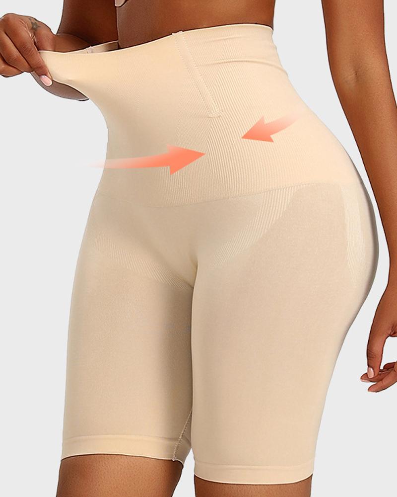 

High Waist Body Shaper Underwear Postpartum Tummy Control Shapewear Butt Lift Panty, Apricot