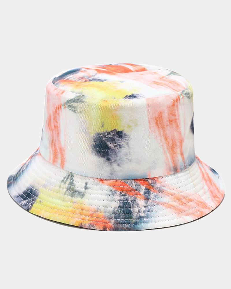 

3D Tie Dye Print Sun-protection Fisherman's Hat, Style1