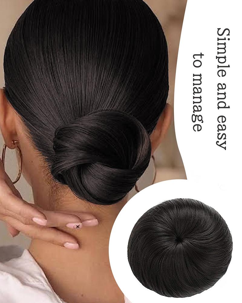 

Heat Resistant Synthetic Hairpiece Fluffy Hair Bun Extension Updo Chignon, Style1