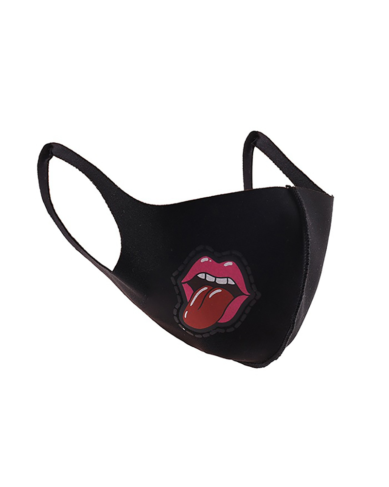 

Heels / Letter / Heart / Letter Print Breathable Face Mask, Style2