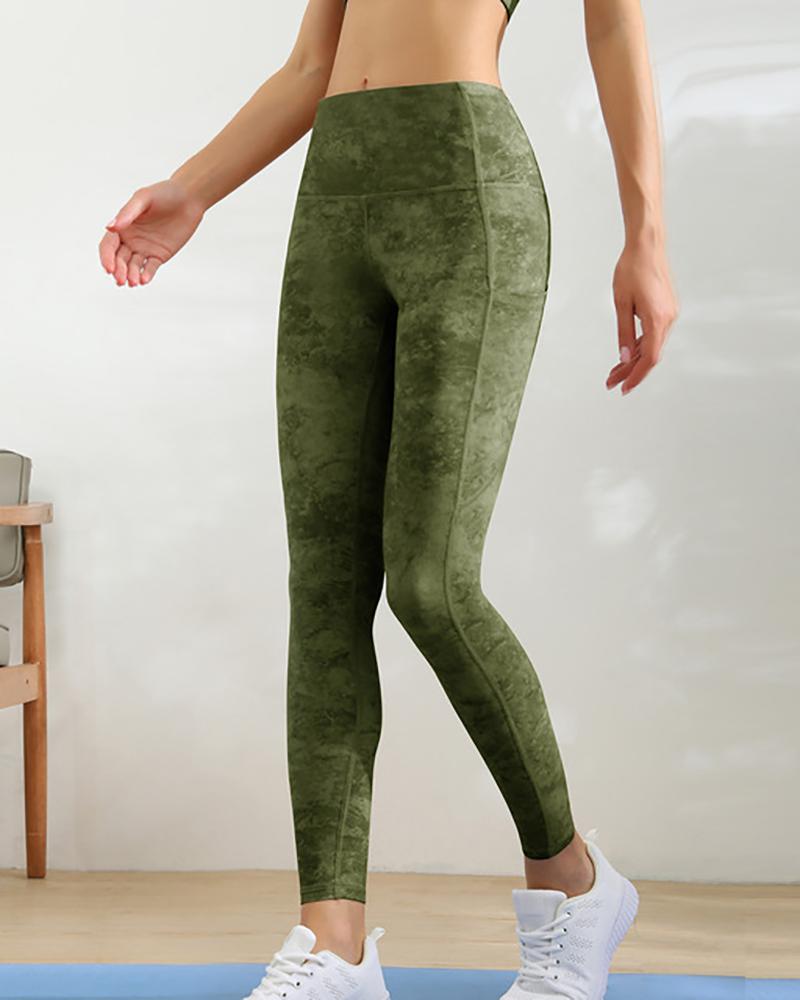 

High Waist Butt Lifting Active Pants, Green
