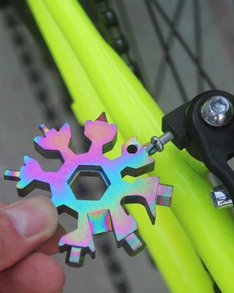 

18-in-1 Stainless Steel Snowflakes Multi-tool, Multicolor