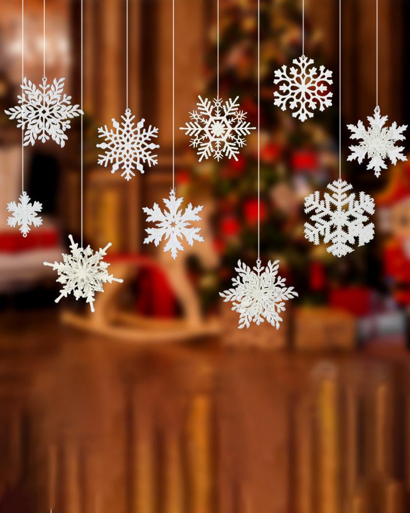 

Christmas Tree Hanging Drop Snowflake Ornament Decoration, Style1