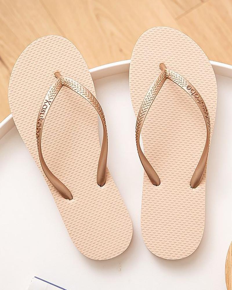 

Toe Post Non Slip Flip Flops, Pink