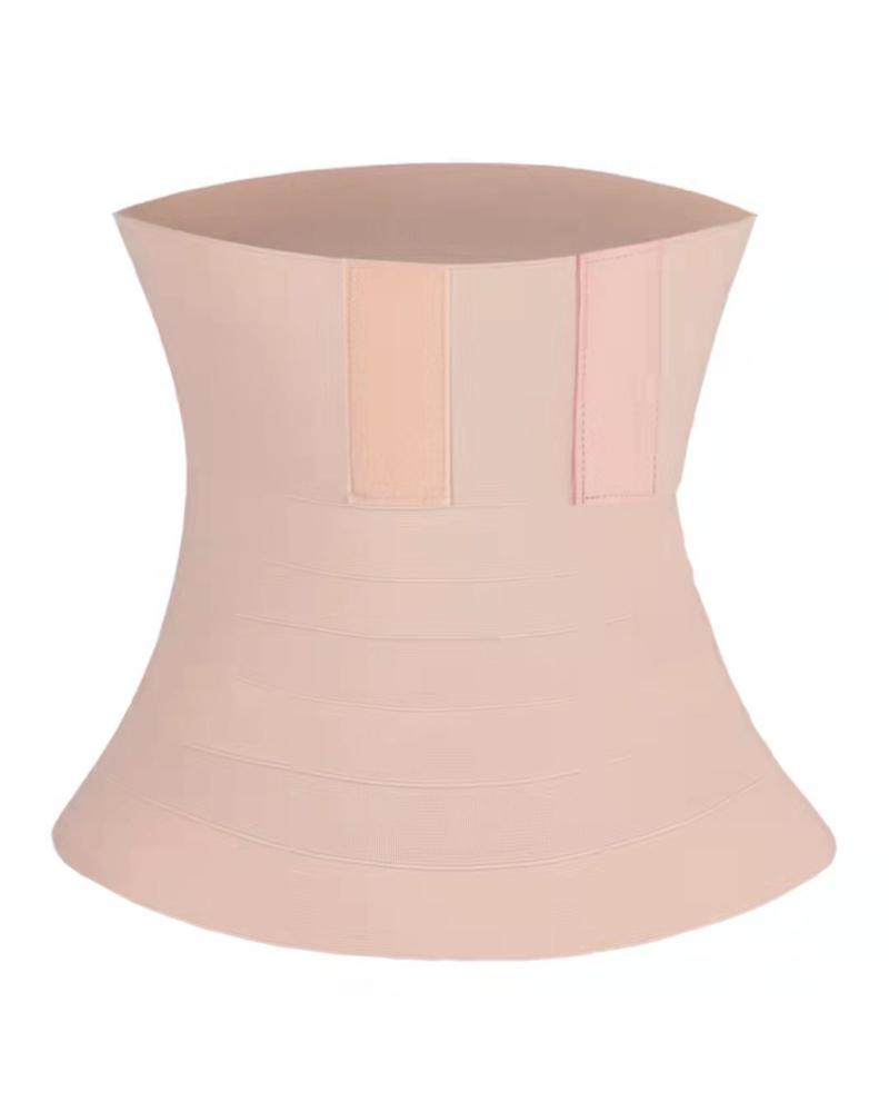 

Plus Size Tummy Wrap Shapewear Waist Trainer Waistband Sports Corset Restraint Webbing Belt Belly Shaper, Apricot