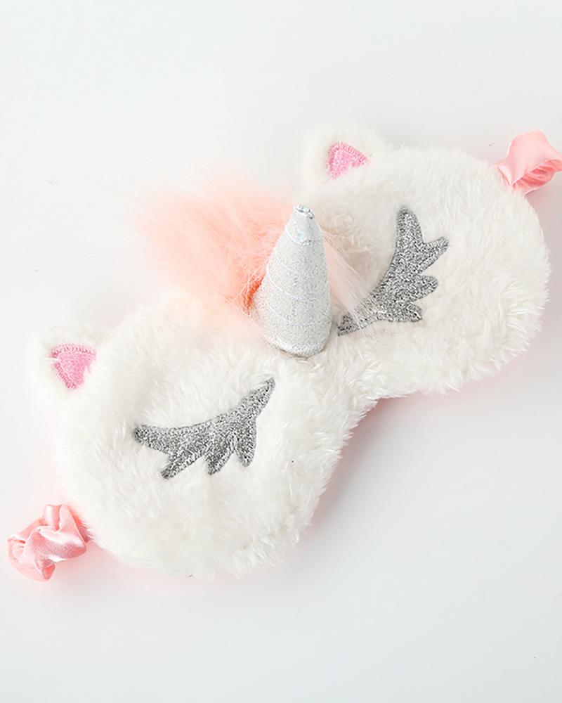 

1PCS Unicorn Eyelash Pattern Fluffy Eye Cover, Style4