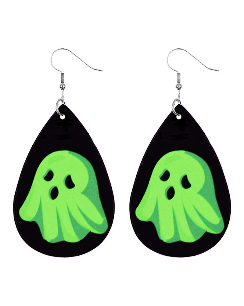 

1Pair Halloween Graphic Print Luminous Drop Earrings, Style5