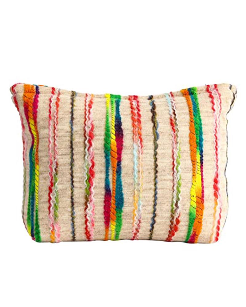 

Fashion Striped Accessories Organizer Toiletry Cosmetic Makeup Bag Storage Handbag Change Purse, Multicolor