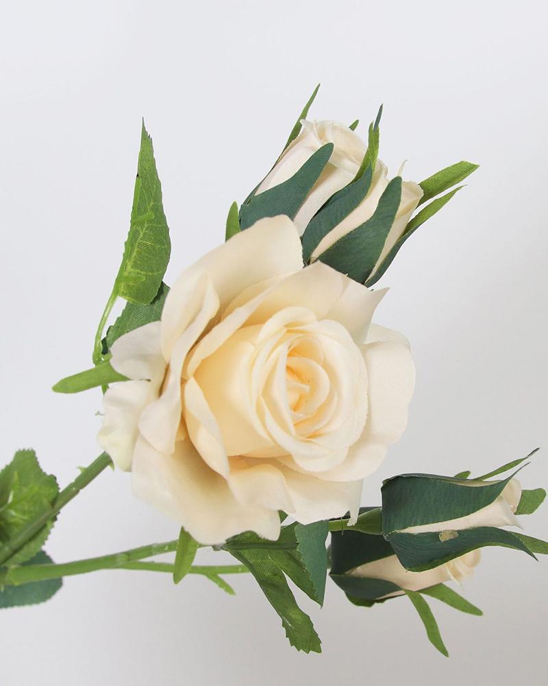 

5 Heads Artificial Roses Flowers With Stem For Wedding Party Home Decor, Champagne