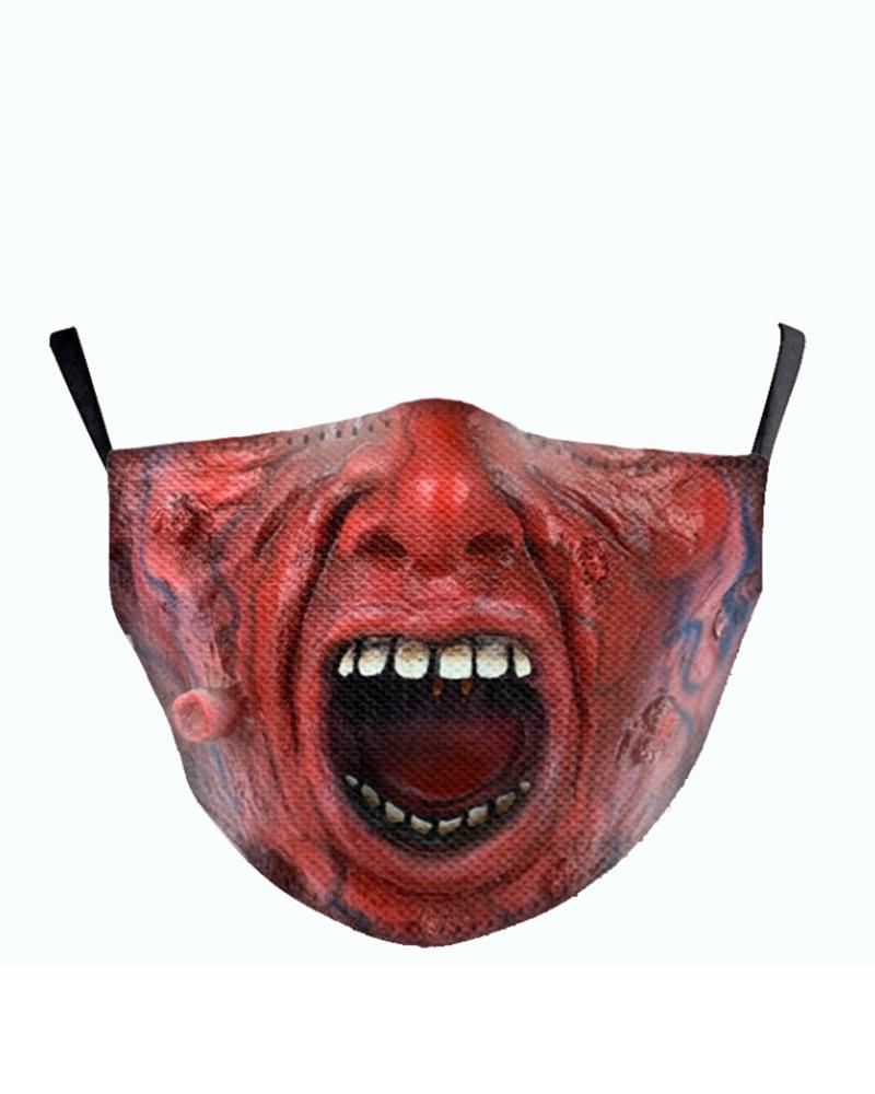 

Halloween Cosplay Removable Mask, Red